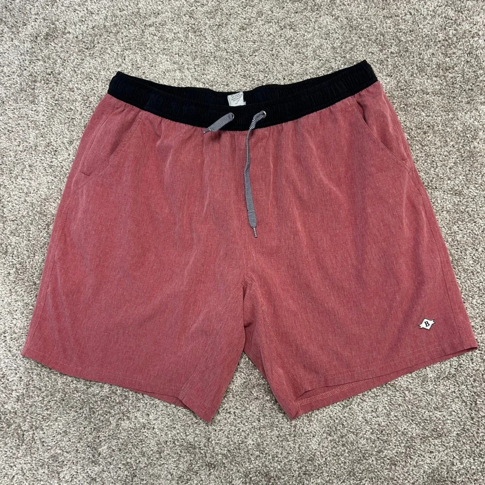 Burlebo Performance Shorts Mens XL Heather Red Hybrid Lined Active Gorpcore